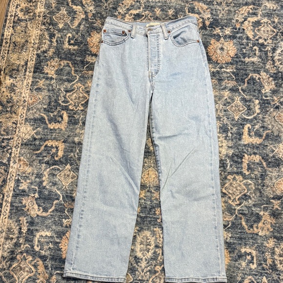 Levi's Denim - Levi's High Rise Straight Jeans - Light Blue Wash